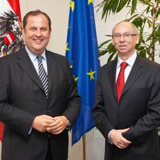 Finanzminister Pröll trifft EU-Haushaltskommissar Lewandowski 160610