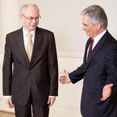 Treffen Bundeskanzler Faymann und EU-Ratspräsident Van Rompuy 080414